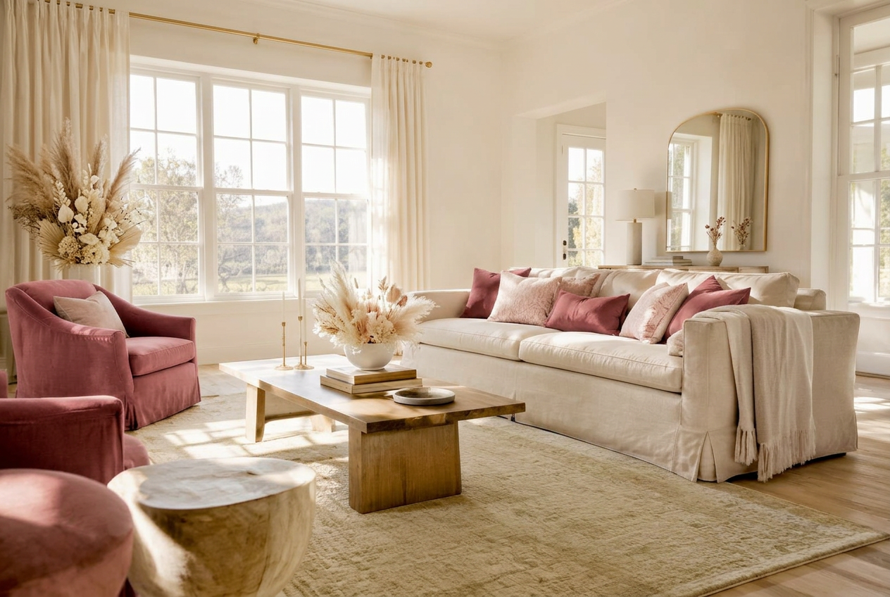Sparkling clean living room